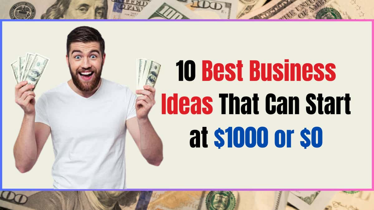 10 Best Business Ideas Under $1000